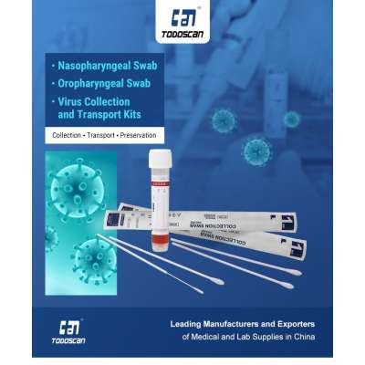 virus testing sterile medical nasopharyngeal rayon collection nasal sampling swabs